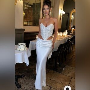 BabyBoo Bernadette maxi skirt in Ivory